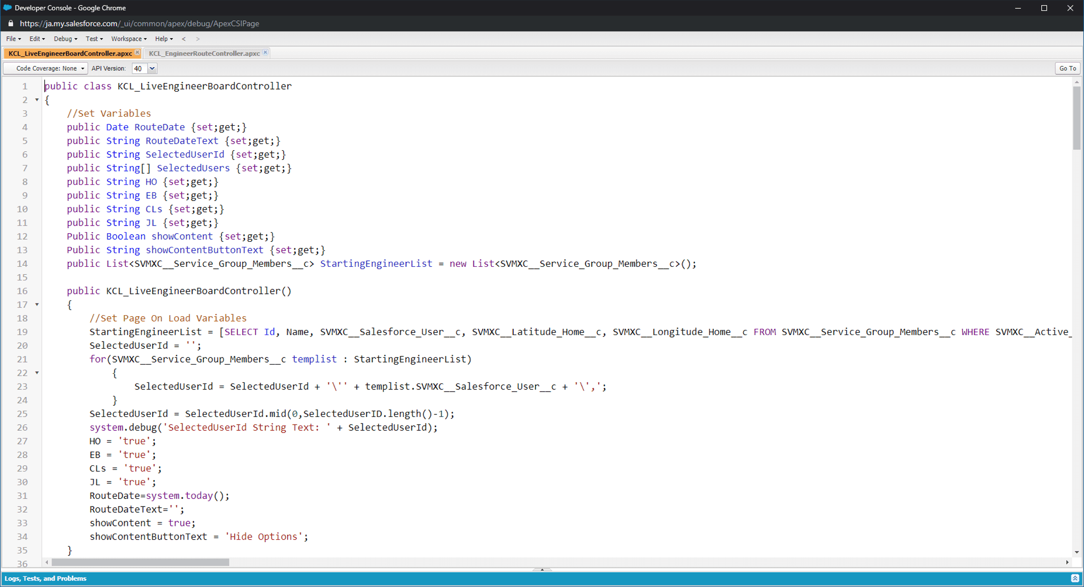 James Automation - Live Board - Apex Controller Class - by Kirkpatrick Consult Limited
