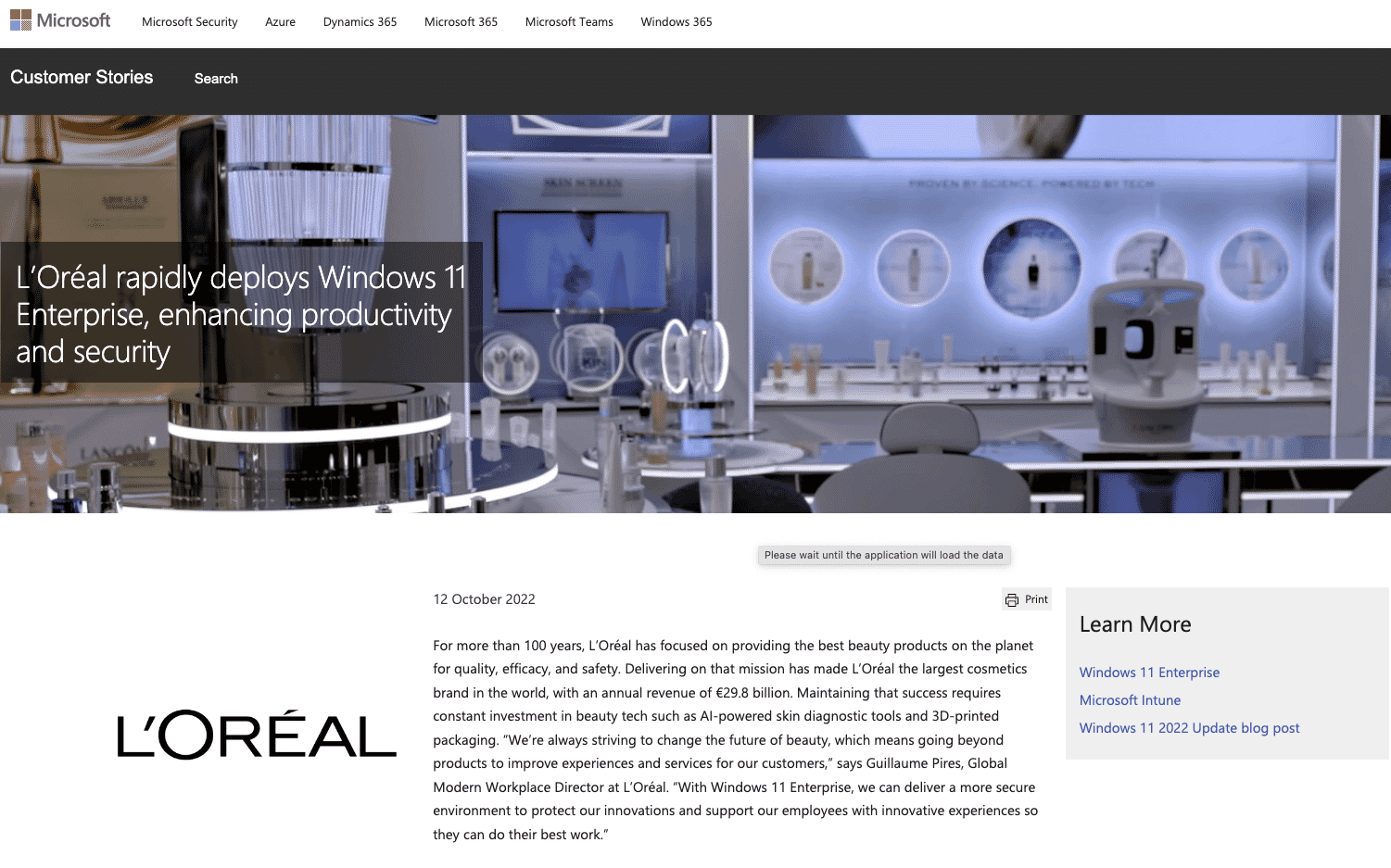 L’Oréal Rapidly Deploys Windows 11 Enterprise, Enhancing Productivity and Security